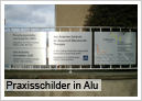 Praxisschilder in Aluminium