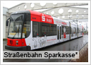 Straßenbahnbeklebung Sparkasse Mobil